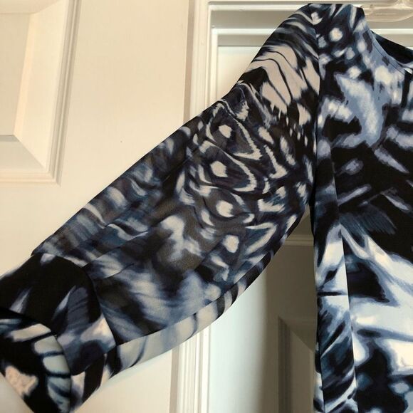 Calvin Klein - 🎉HP c 2 🎉 NWT - L Sz XS Everyday Crew Neck Chiffon Sleeve Blouse - Picture 5 of 14